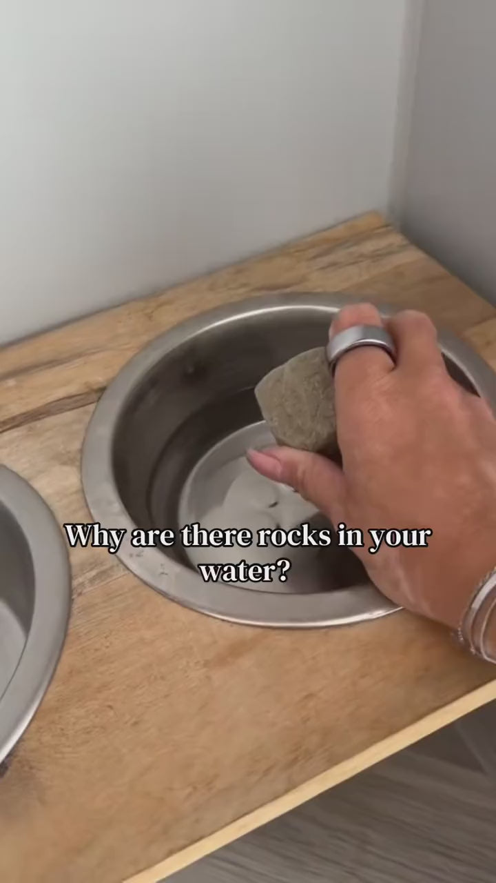 Load video: Just drop the rocks into your dog's water bowl. That's it.